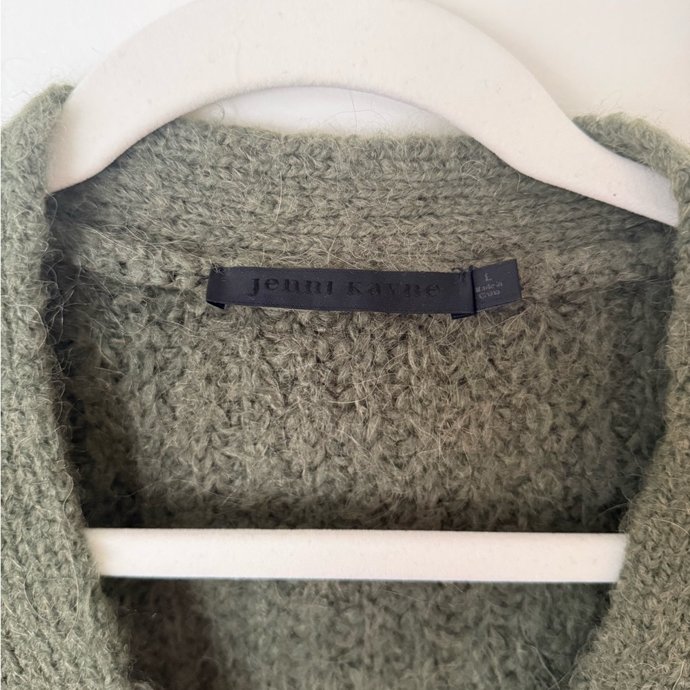 Jenni Kayne Olive Alpaca Cocoon Cardigan Sweater - Picture 2 of 3